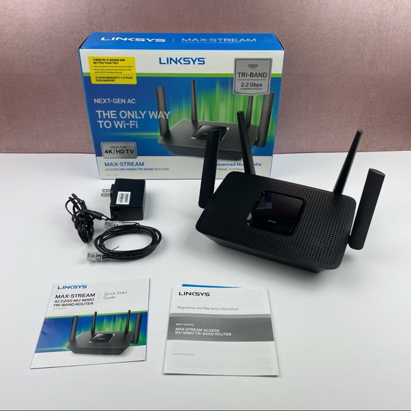 Linksys Black AC2200 MU-MIMO Tri-Band Router New With Box - Picture 1 of 7